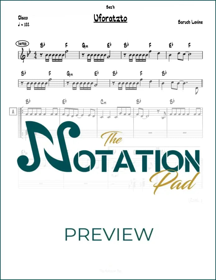 Uforatzto - Levine 2-Liner Sheet Music