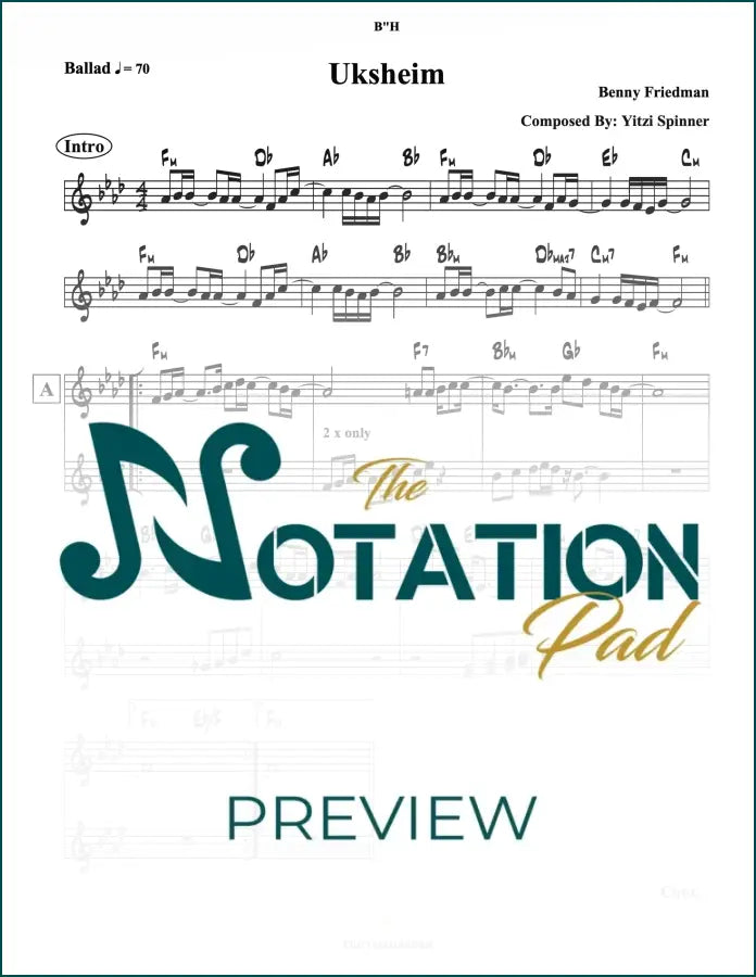 Ukeshem 2-Liner Sheet Music