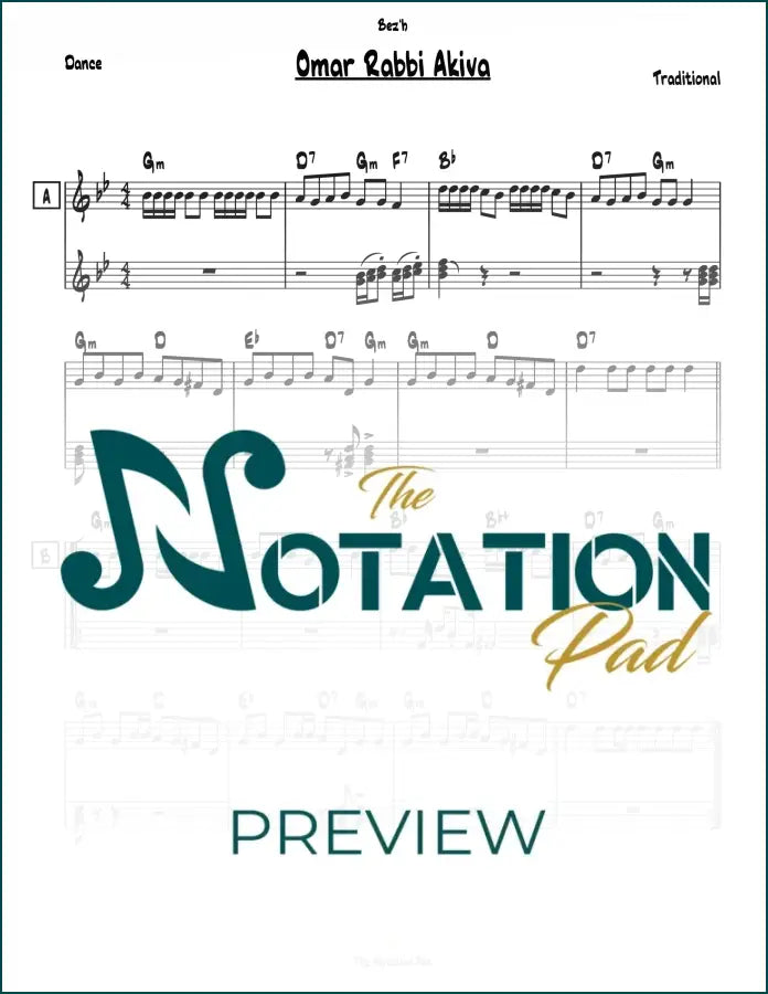 Umar Reb Akiva - 2-Liner - Sheet Music