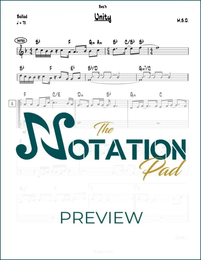 Unity - MBD - 2-Liner - Sheet Music