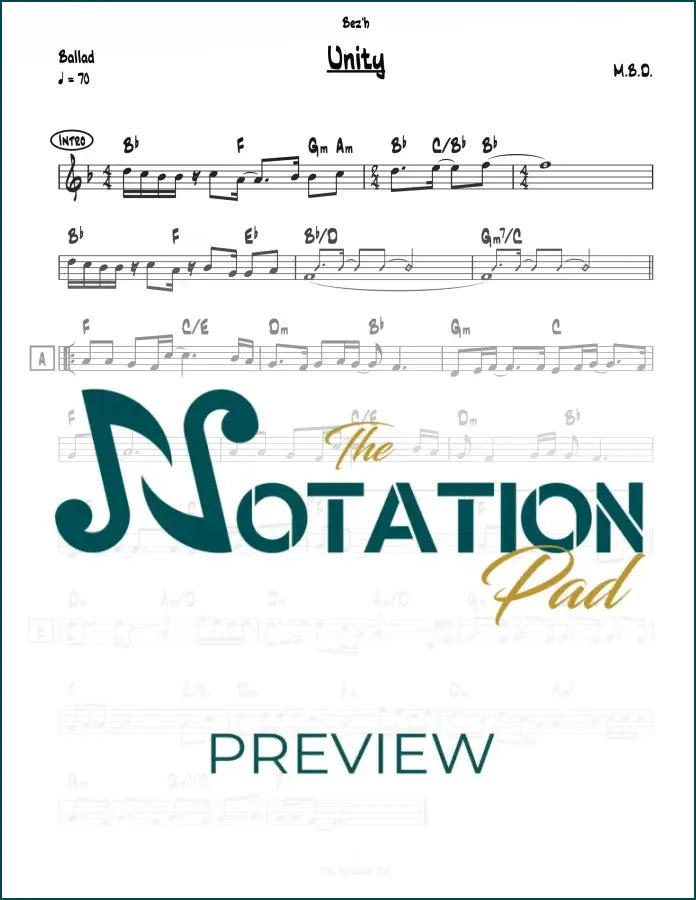Unity - MBD - Lead Sheet - Sheet Music