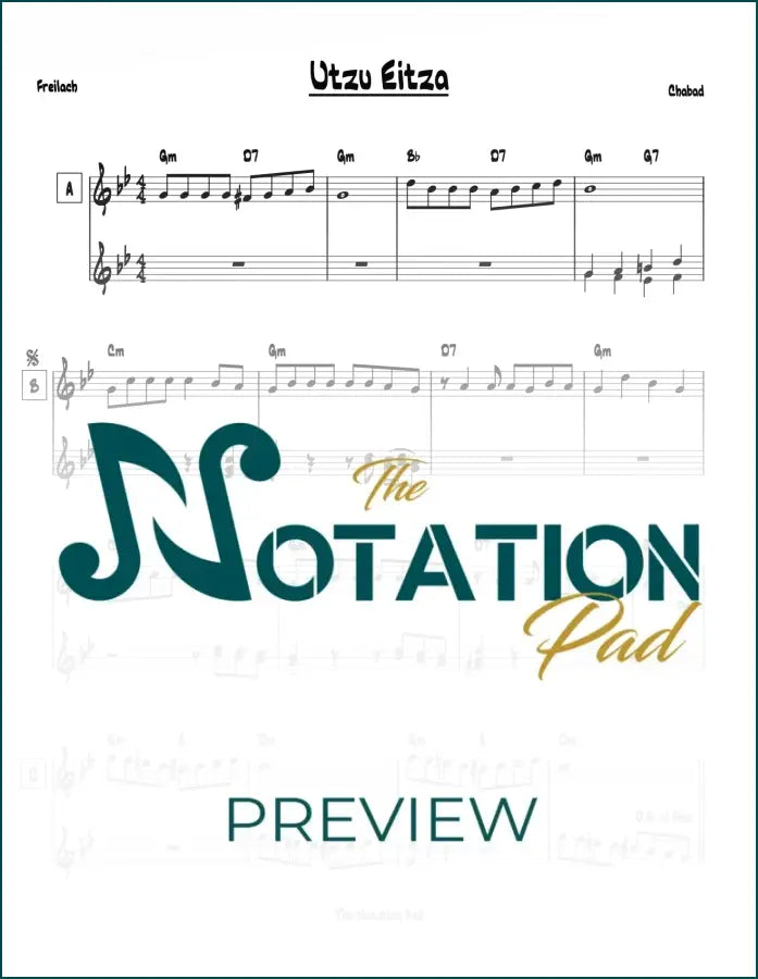 Utzu Eitza - Chabad 2-Liner Sheet Music