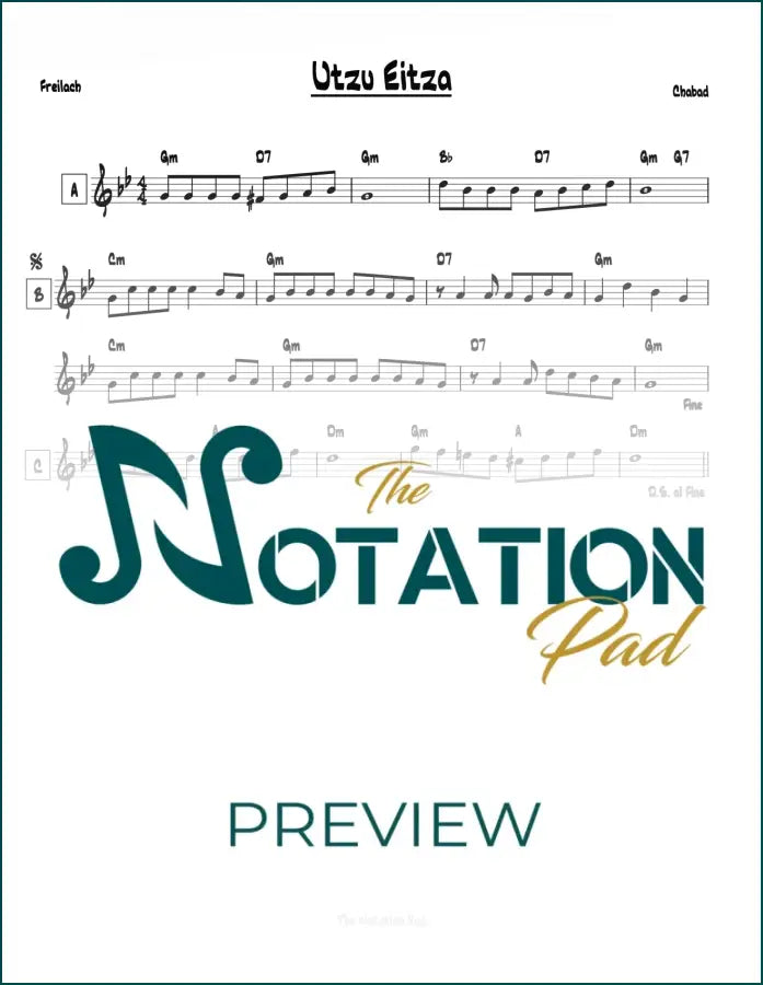 Utzu Eitza - Chabad Lead Sheet Sheet Music