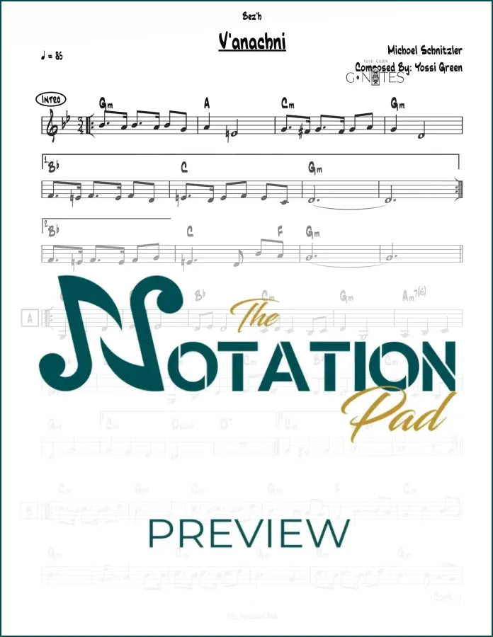 V’anachni Lo Neida - Michoel Lead Sheet Sheet Music