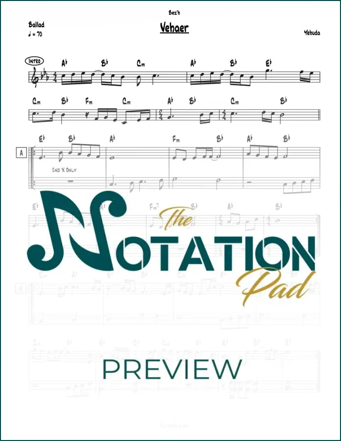 Vehaer 2-Liner Sheet Music