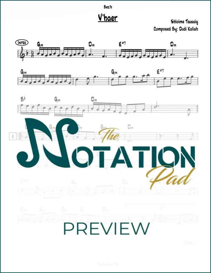 Vehaer - Taussig - Lead Sheet - Sheet Music