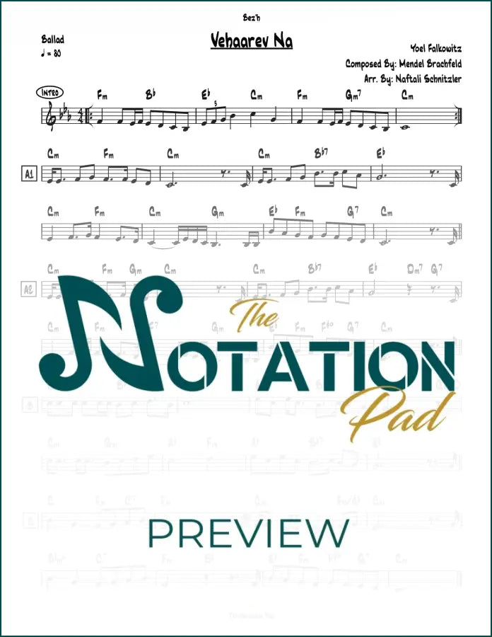 Veharev Nu - Falkowitz - Lead Sheet - Sheet Music