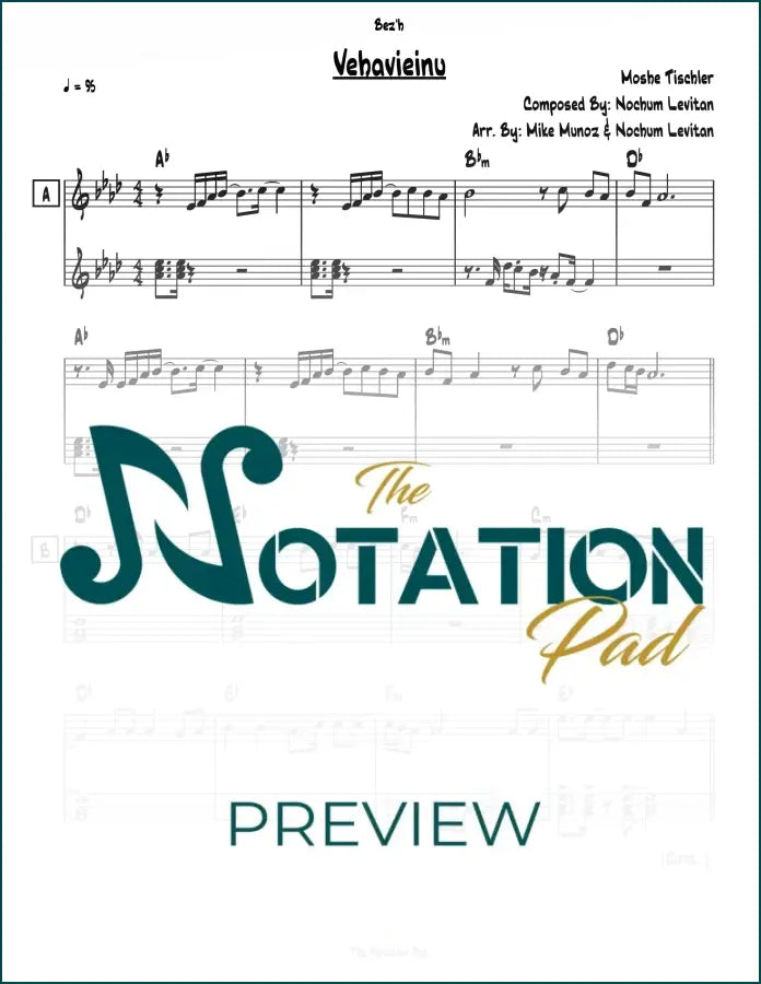 Vehavieinu - Tischler - 2-Liner - Sheet Music