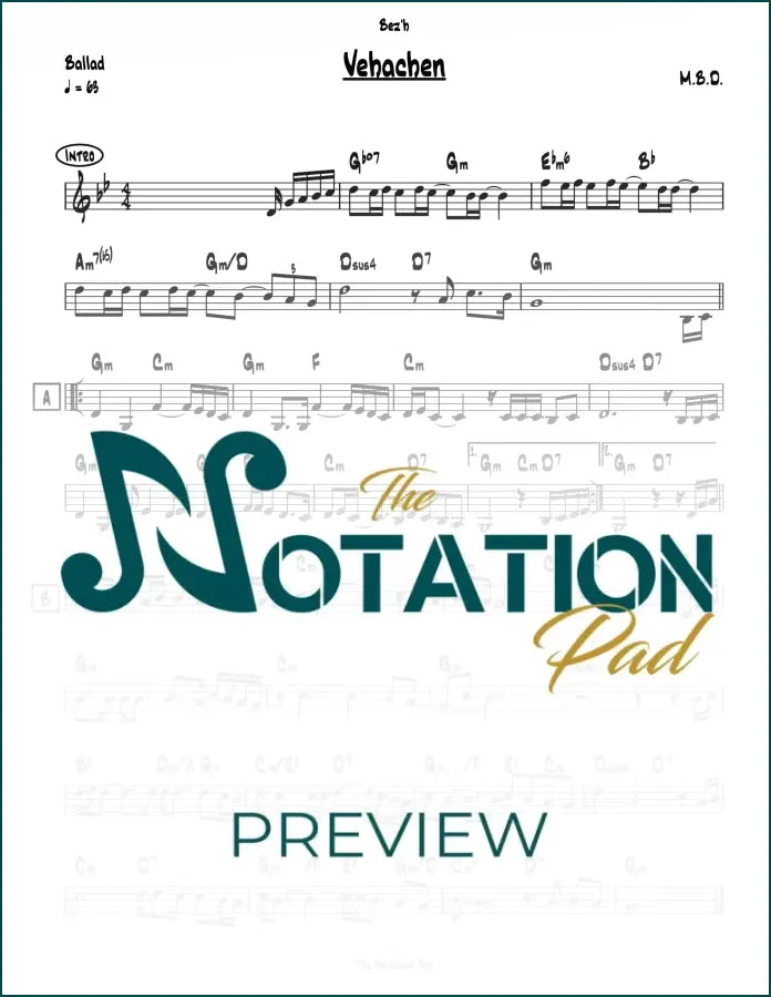 Vehochen Lead Sheet Sheet Music