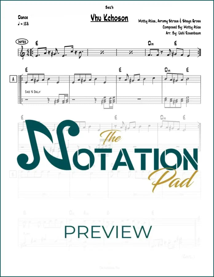 Vehi Kechoson 2-Liner Sheet Music