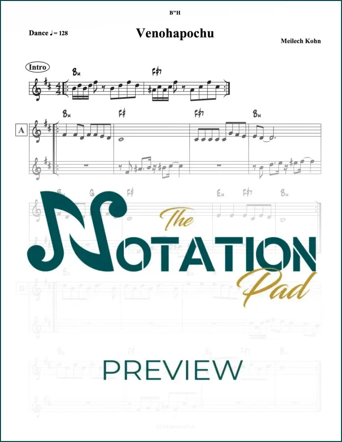 Venohapoch - Meilech Kohn 2-Liner Sheet Music