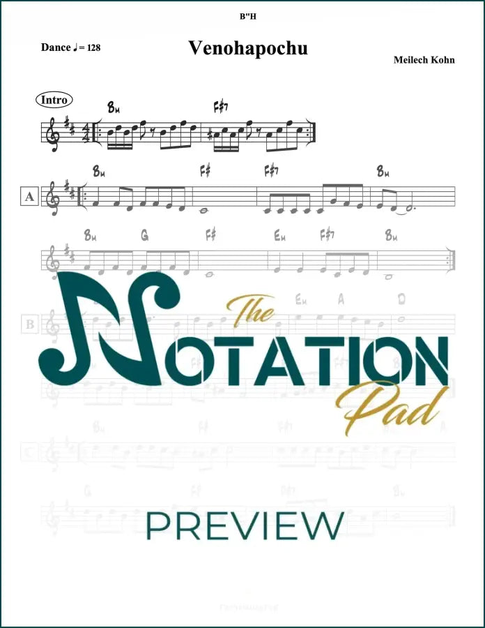 Venohapoch - Meilech Kohn Lead Sheet Sheet Music