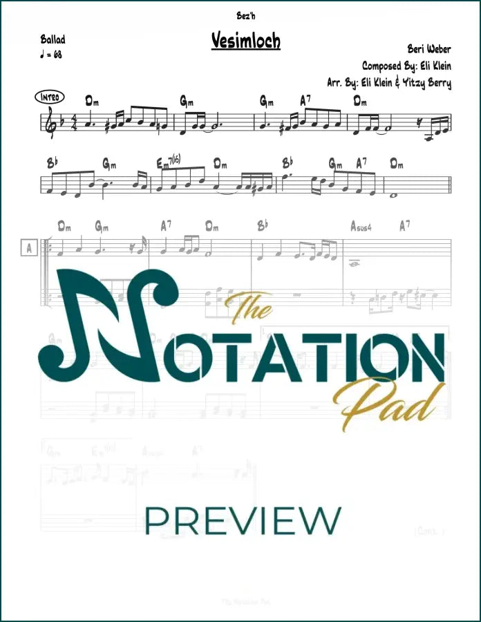 Vesimloch Beri 2 Liner Sheet Music