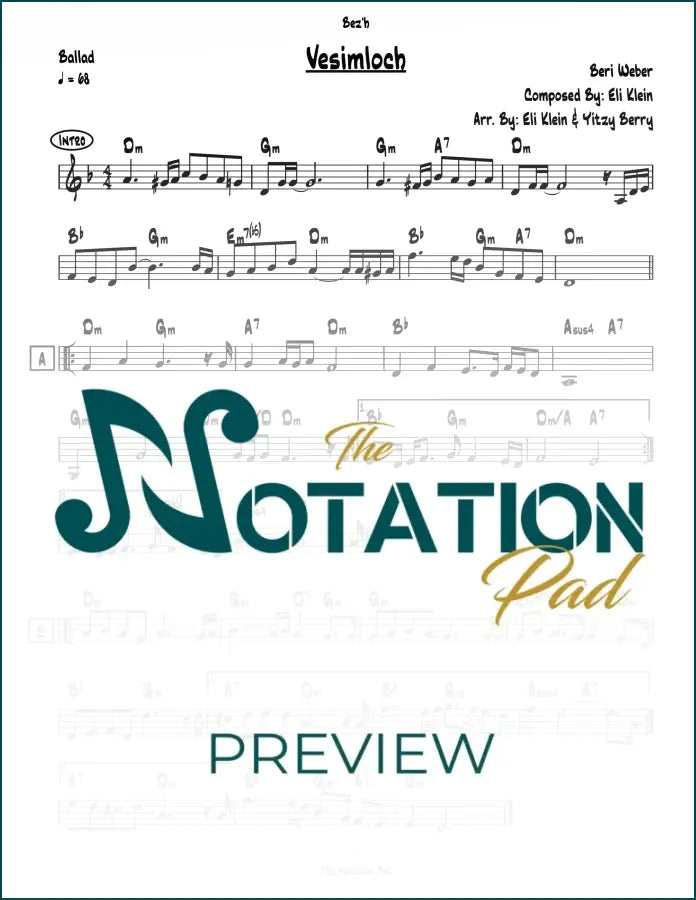Vesimloch Beri Lead Sheet Sheet Music