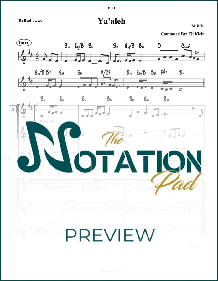 Yaaleh - MBD - 3-Lner - Sheet Music
