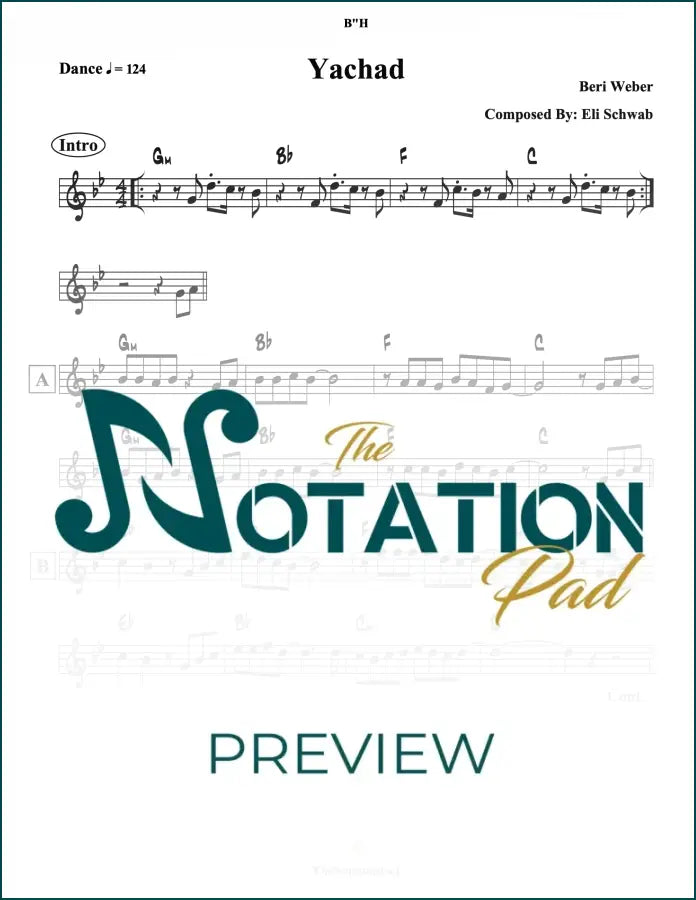 Yachad - Beri - Lead Sheet - Sheet Music