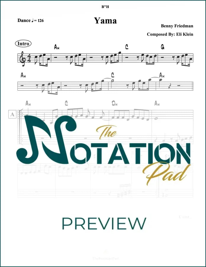Yama - Benny 2-Liner Sheet Music