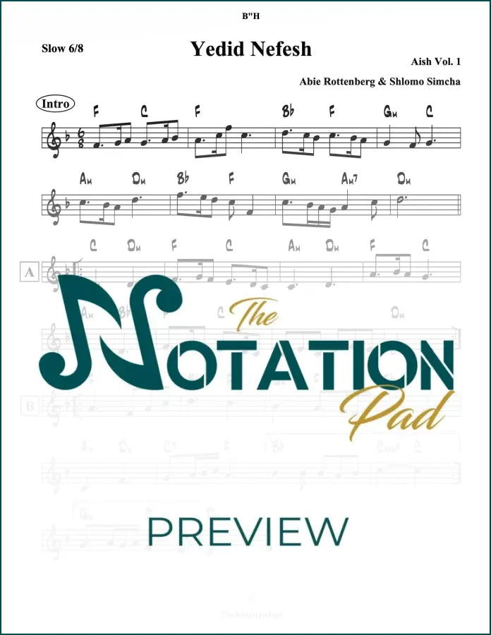 Yedid Nefesh - Aish Lead Sheet Sheet Music