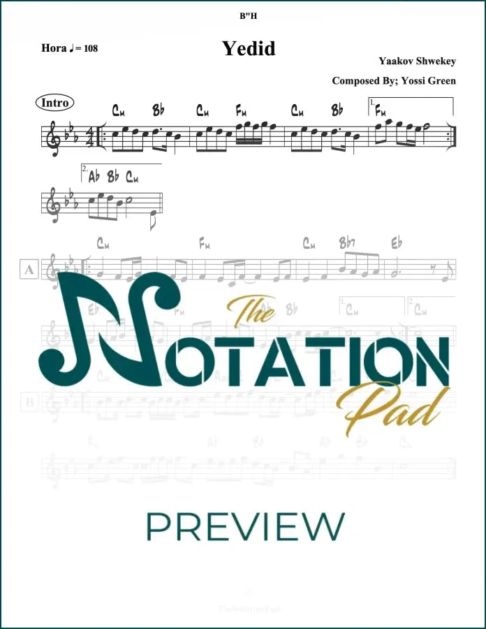 Yedid - Shwekey - Lead Sheet - Sheet Music