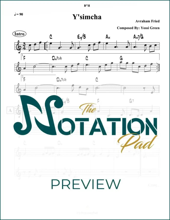Yesimcha - Fried 2-Liner Sheet Music