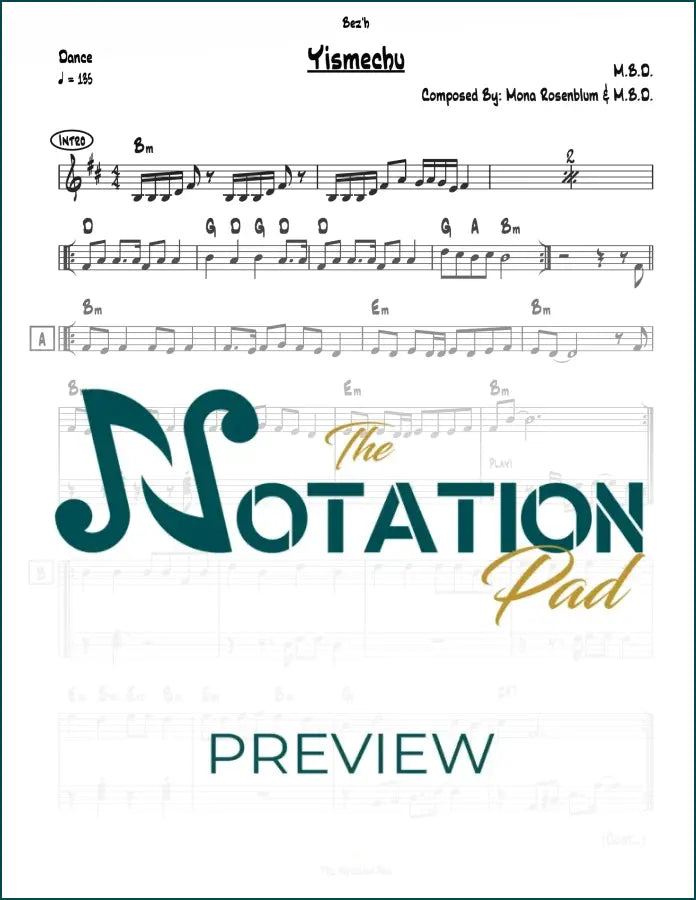 Yismechu - MBD 2-Liner Sheet Music