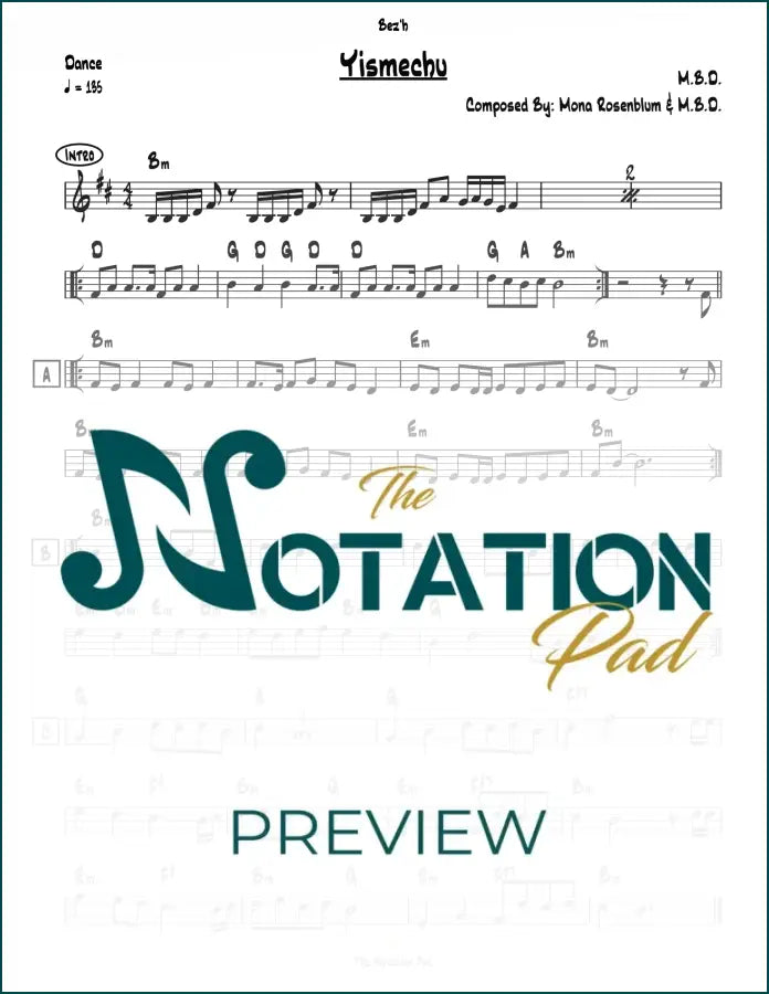 Yismechu - MBD Lead Sheet Sheet Music