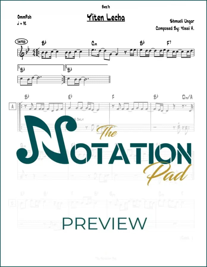 Yiten Lecha - Ungar 2-Liner Sheet Music
