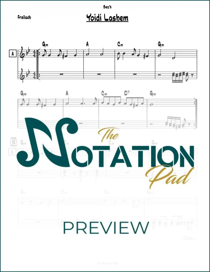 Yoidi Lashem 2-Liner Sheet Music