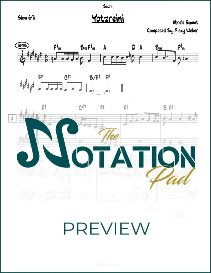 Yoitzreiny 2-Liner Sheet Music