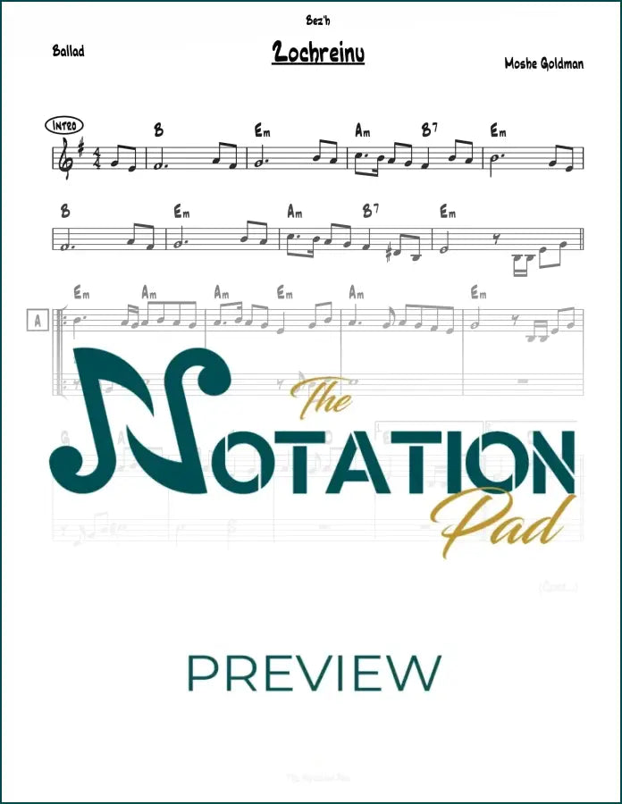 Zochreinu 2-Liner Sheet Music